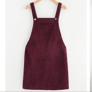 Corduroy bib front overalls